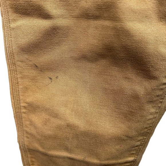 Carhartt Brown Duck Bib Overalls Men's 44x36 USA Made Workwear 100% Cotton - Picture 4 of 5